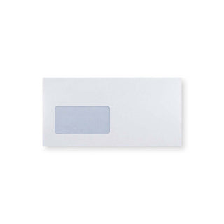 White Opaque Gummed Business Envelope (114 x 229mm)