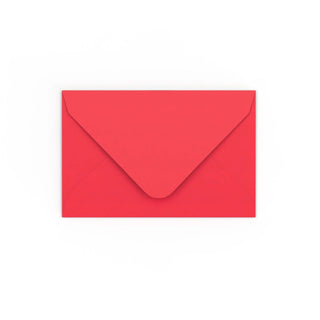 Bright Red Gummed V-Flap Envelope (65 x 94mm)