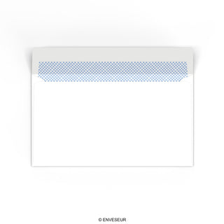 89x152mm White Wallet Straight Flap Gummed 80gsm Opaque