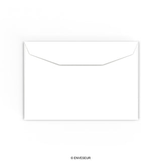 114x162mm C6 White Wallet Gummed 90gsm Wove Opaque