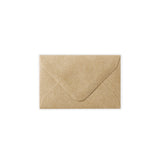 Ribbed Kraft Gummed V-Flap Greeting Card Envelope (62 x 94mm)