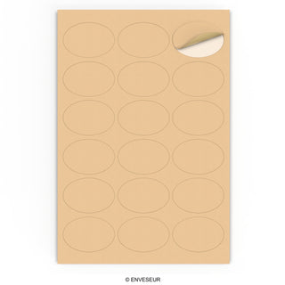Oval adhesive labels