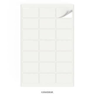 Rectangular adhesive labels