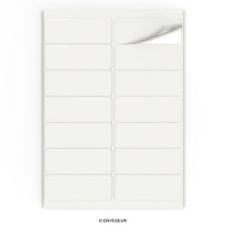 Rectangular adhesive labels