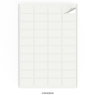 Rectangular adhesive labels