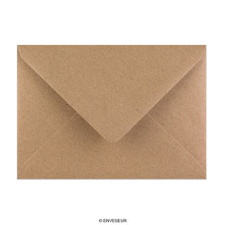 Recycled kraft envelope 125x175 mm