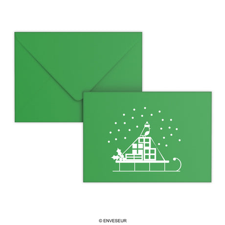 Christmas envelope Snow sled