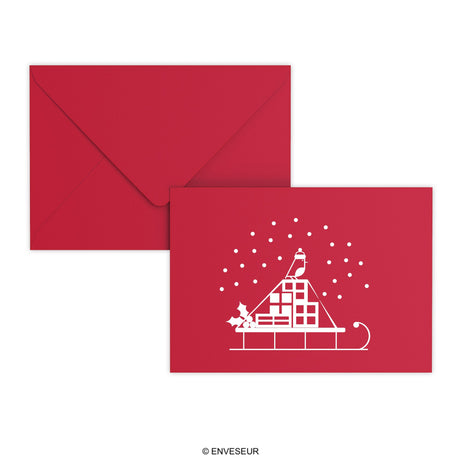 Christmas envelope Snow sled