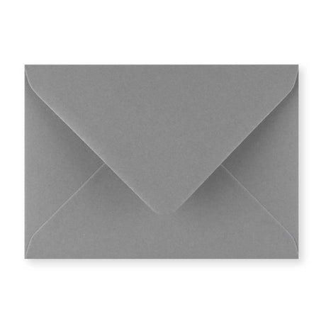 C6 Grey British Made Gummed V-Flap Envelope (114 x 162mm)