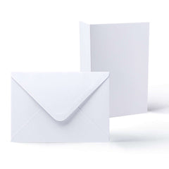 White Smooth Cards & Envelopes Pack White 185 x 270 x 23 mm