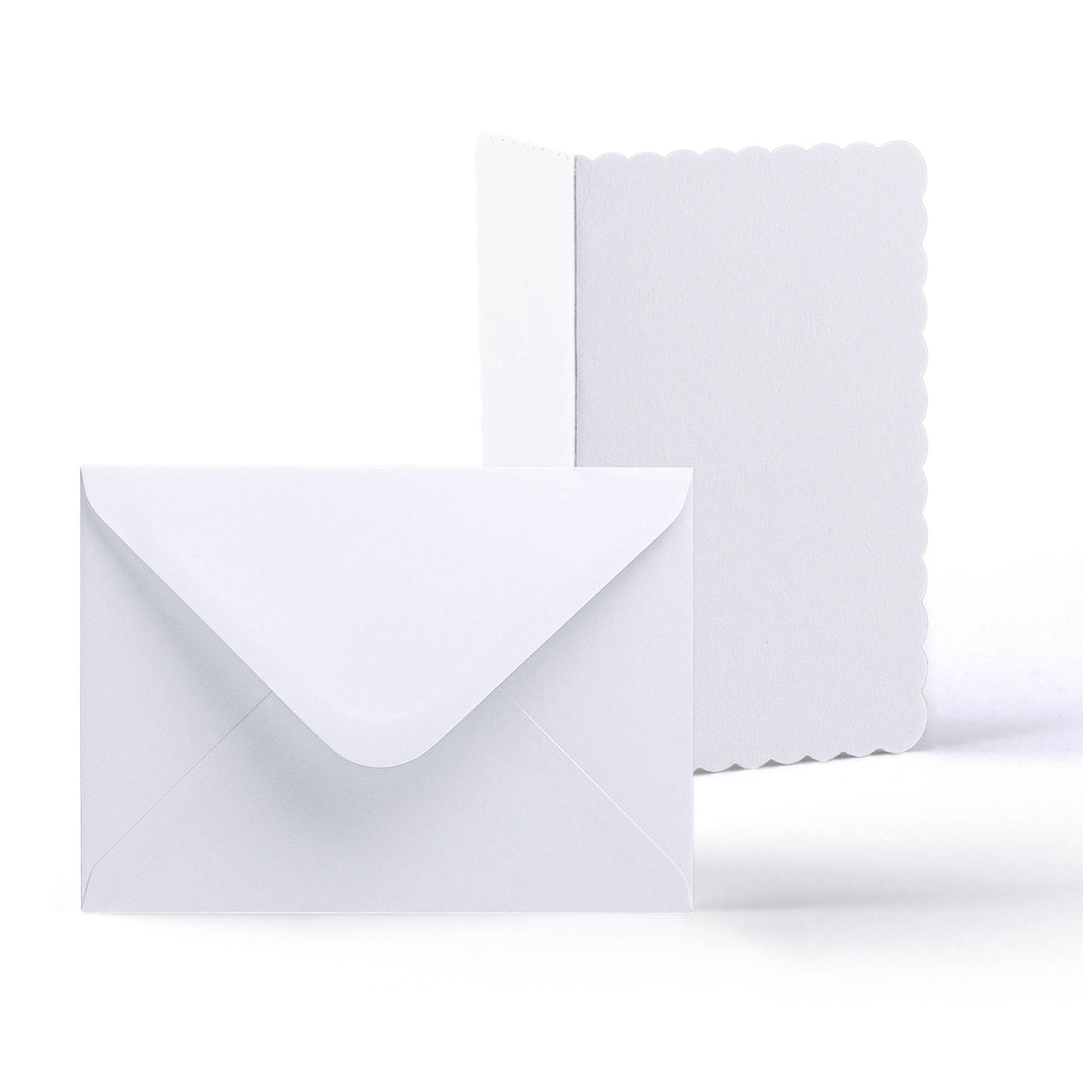 White Scalloped Cards & Envelopes Pack