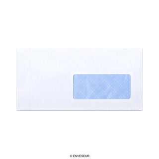 White Envelope with Internal Opacity - Window 110x220mm (DL) 80gr/m²