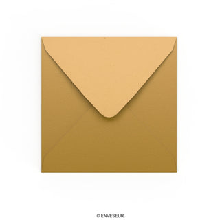 155x155mm Gold Square 120gsm Gummed V Flap