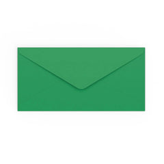DL Dark Green Gummed V-Flap Envelope (110 x 220mm)