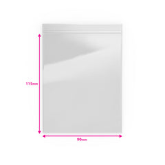 Grip Seal Bags Clear 115 x 90 mm