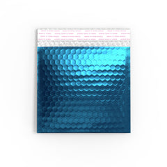 Metallic Finish Bubble Bag Mailers Blue 165 x 165 mm