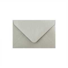 Pearlescent Envelopes Silver 62 x 94 mm Gummed