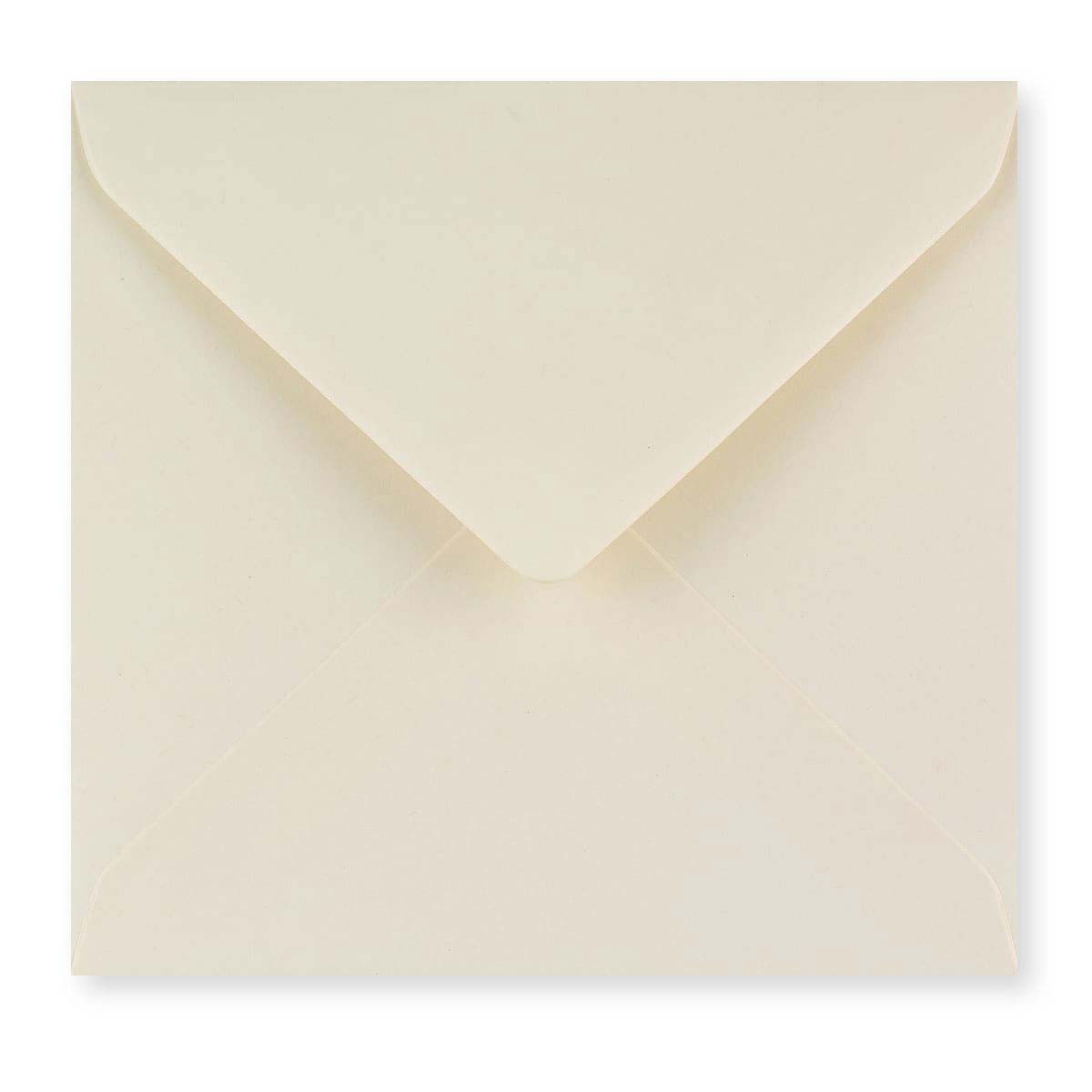 Ivory Wove Gummed V-Flap Greeting Card Envelope (155 x 155mm)