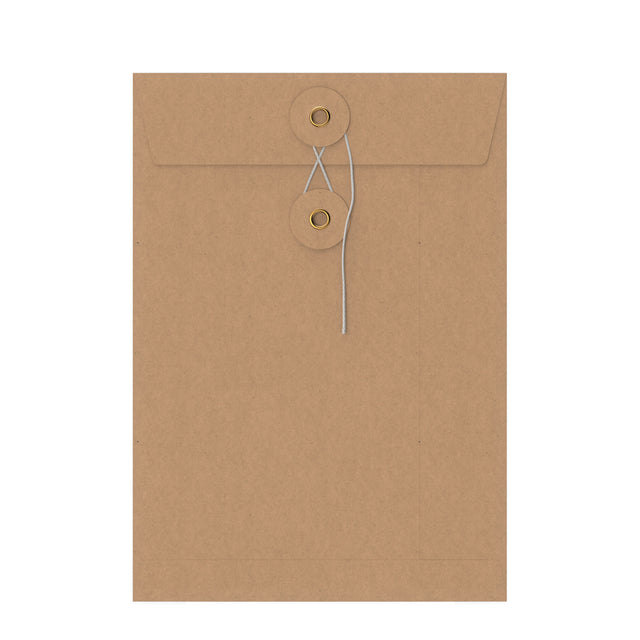 Coloured envelopes with string and washer closure Manila 229 x 162 mm (C5)